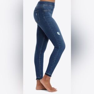 SPANX Distressed & Frayed Released Hem Jeggings Skinny Jeans Denim Medium 28x27